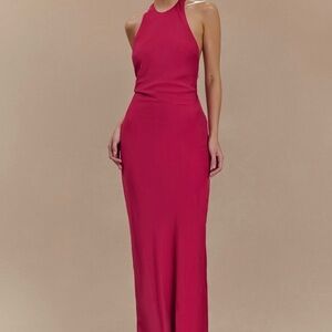 Meshki Rinna Halter Maxi Dress